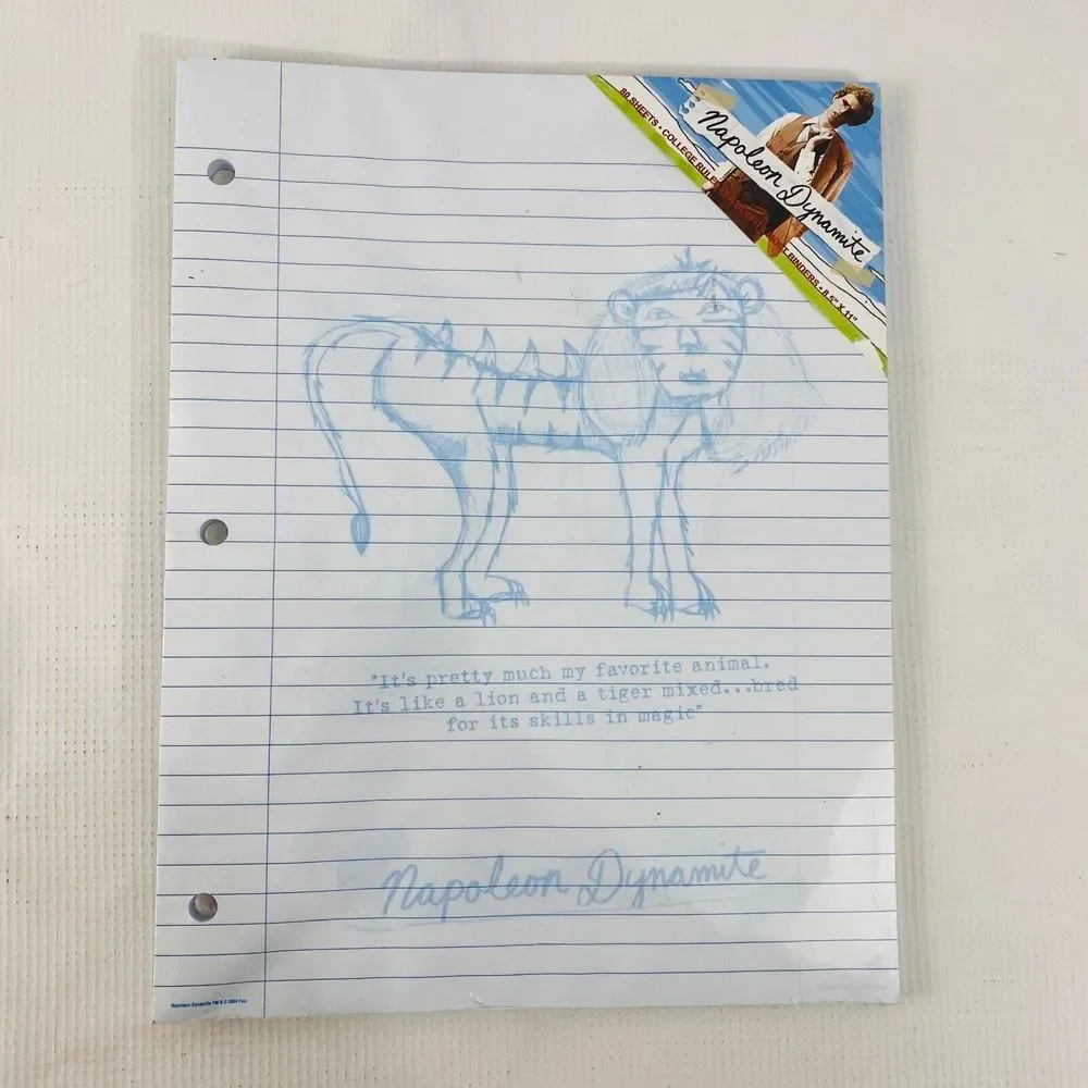 Napoleon Dynamite School Supplies Lot Folders‎ Loose Leaf Paper Heck Yes! Liger